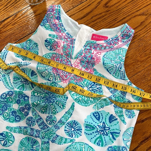 Lilly Pulitzer seashell print shift dress. Girls Size XL, 14-16.  Lined. - Picture 10 of 14